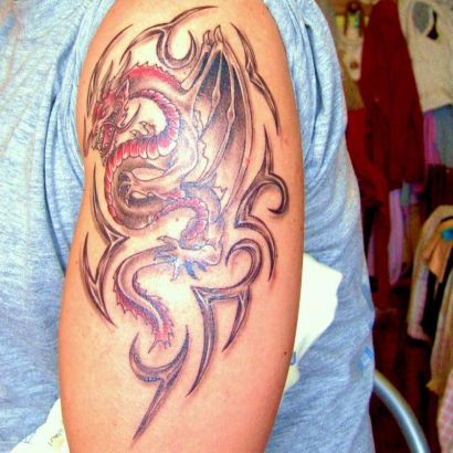 Chinese Dragon Arm Tats